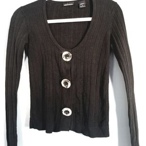 Soft & Sexy Black low cut blouse